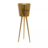 Gold Aluminum Tall Floor Champagne 3 Bottles Ice Bucket