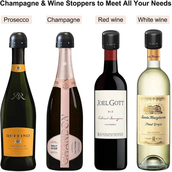 Bar Wine Bottle Stopper Wine Bottle Plug Champagne Stoppers Bottle Wine Stoppers for Bottles Wine Vacuum Pump Bottle - Image 5