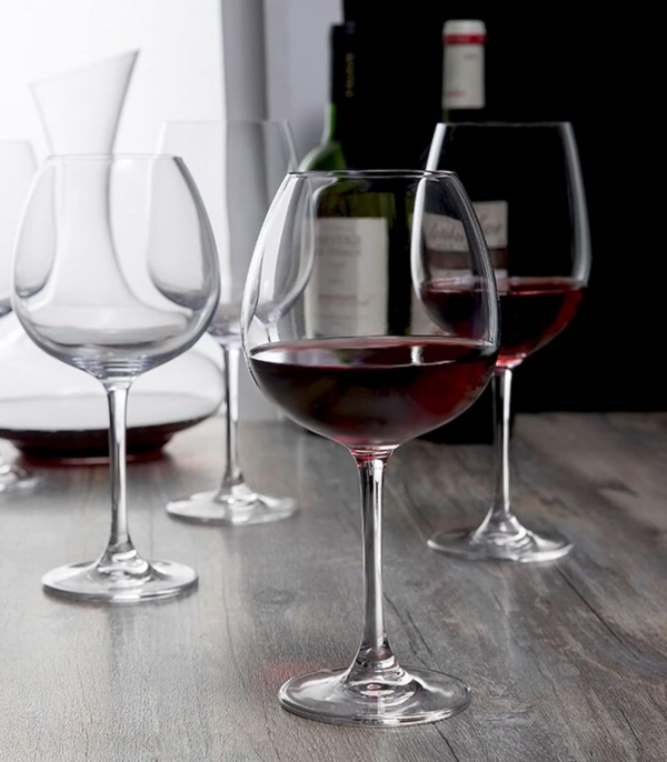 Red Wine Glass, Large Balloon Bowl, Lead-Free Crystal, Long Stem, Thin Rim, 22-Ounces, Set of 4 - Image 4