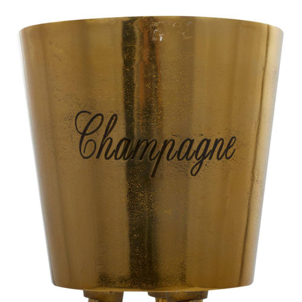 Gold Aluminum Tall Floor Champagne 3 Bottles Ice Bucket - Image 7