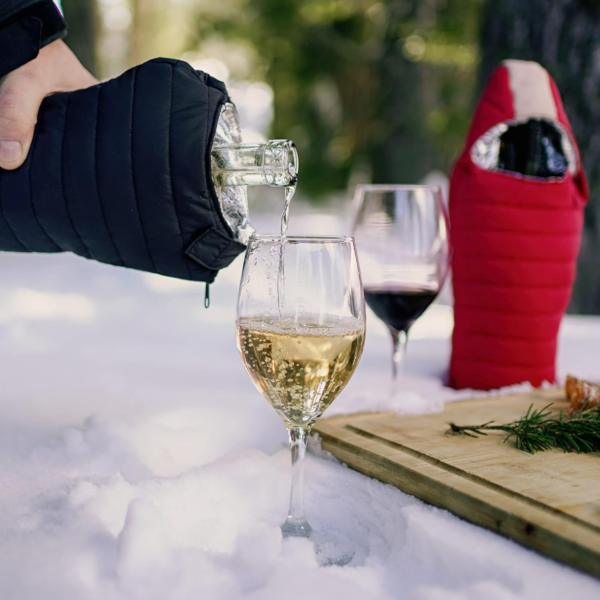 - the Caddy Wine Bag - Wine Chiller & Insulated Bottle Bag, Black & Tan - Image 6