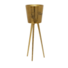 Gold Aluminum Tall Floor Champagne 3 Bottles Ice Bucket - Image 6