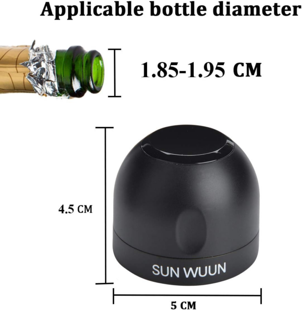 [2 Pack] Champagne Stopper, Professional Bottle Sealer for Champagne Cava, Silicone Sealed Wine Bottle Stopper, Best Wine Champagne Accessories for Sparkling Champagne for Christmas Gifts - Image 5
