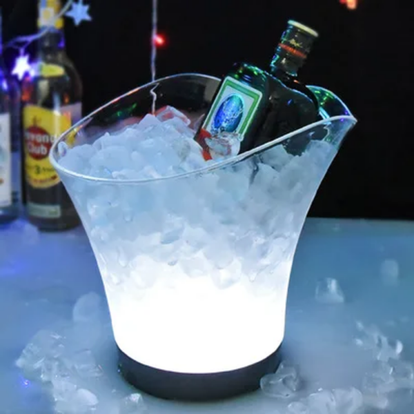 5.5L Rechargeable Ice Buckets Beer Whisky Cooler Colors Changing Cocktail Wine Holder for Party Home Bar Nightclub Supplies