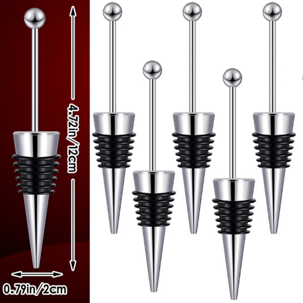 30Pcs Bottle Stopper DIY Beaded Wine Bottle Stopper Sealed Fresh-Keeping Wine Champagne Stopper - Image 7