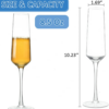Champagne Flutes, Crystal Champagne Glasses, Champagne Glass-Set of 4, Hand Blown Lead-Free Crystal Sparkling Wine Glass Stemware Set Dishwasher Safe-8.5 Oz Ideal for Any Catered Events - Image 2