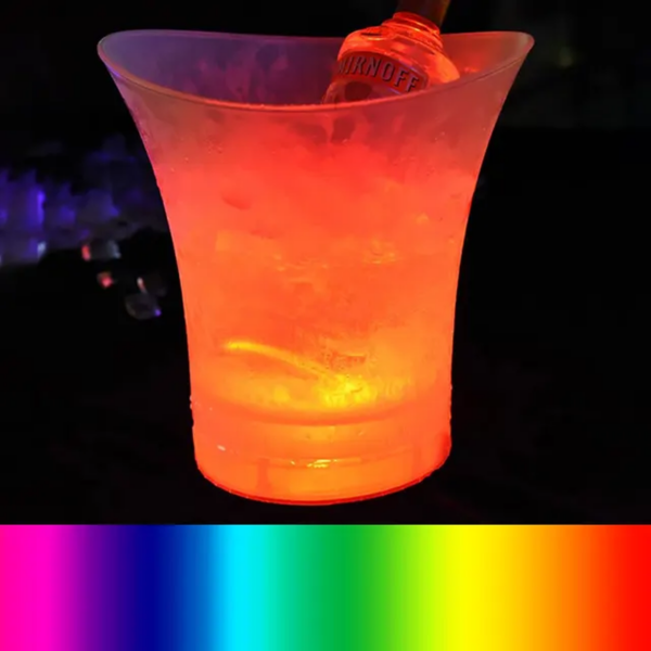 5L 6 Color LED Ice Bucket Waterproof Plastic Light up Champagne Beer Buckets for Bars Nightclubs Night Party - Image 10