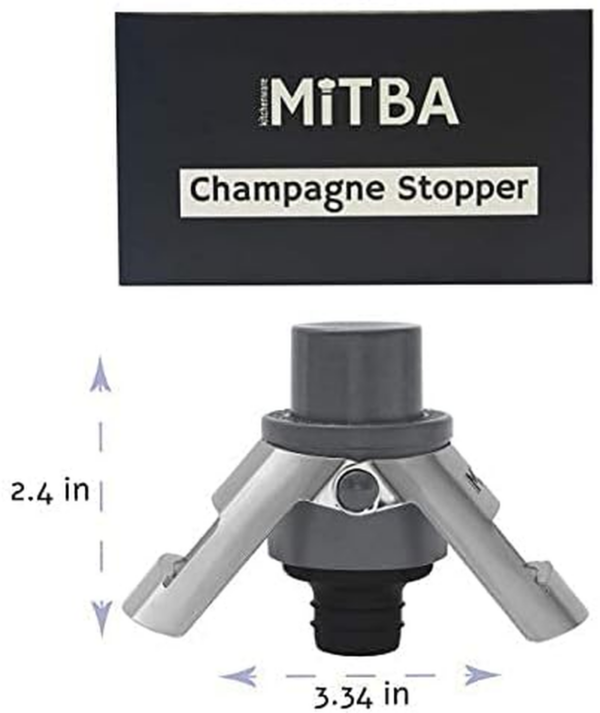 Champagne Stopper by  Bottle Sealer with a Built in Pressure Pump for Prosecco, Cava,And Sparkling Wine. Let the Cork Fly and Keep Your Fizz’S Bubbles. Stainless Steel, Accessories for Champagne - Image 3