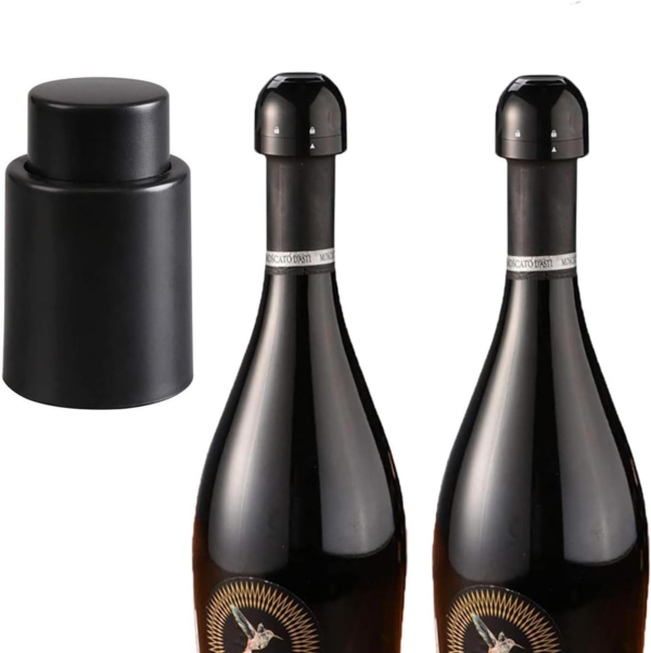 1Pcs Wine Vacuum Pump Stoppers with Time Scale Record + 2Pcs Champagne Stoppers,Reusable Bottle Preserver Cork Keeps Wine Champagne Sparkling Wine Fresh Reusable Wine Champagne Preserver