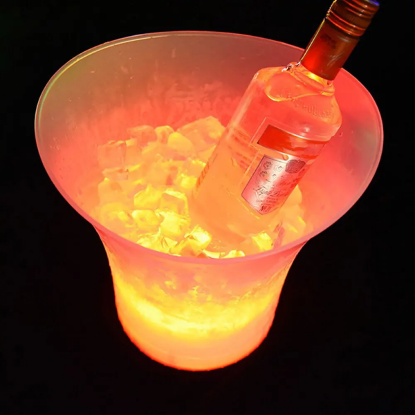 5L 6 Color LED Ice Bucket Waterproof Plastic Light up Champagne Beer Buckets for Bars Nightclubs Night Party - Image 3