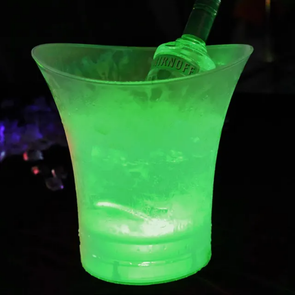 5L 6 Color LED Ice Bucket Waterproof Plastic Light up Champagne Beer Buckets for Bars Nightclubs Night Party - Image 8