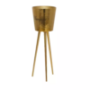 Gold Aluminum Tall Floor Champagne 3 Bottles Ice Bucket - Image 2