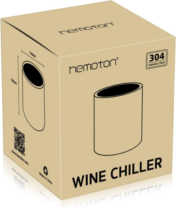 Wine Chiller Bucket, Stainless Steel Double Wall Wine Cooler, 1 Littre, Keep Wine Cold, Insulated Champagne Beer Ice Bucket, Wine Accessories for Party, Home, Club, Bar - Image 9