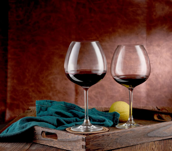 Red Wine Glass, Large Balloon Bowl, Lead-Free Crystal, Long Stem, Thin Rim, 22-Ounces, Set of 4 - Image 2