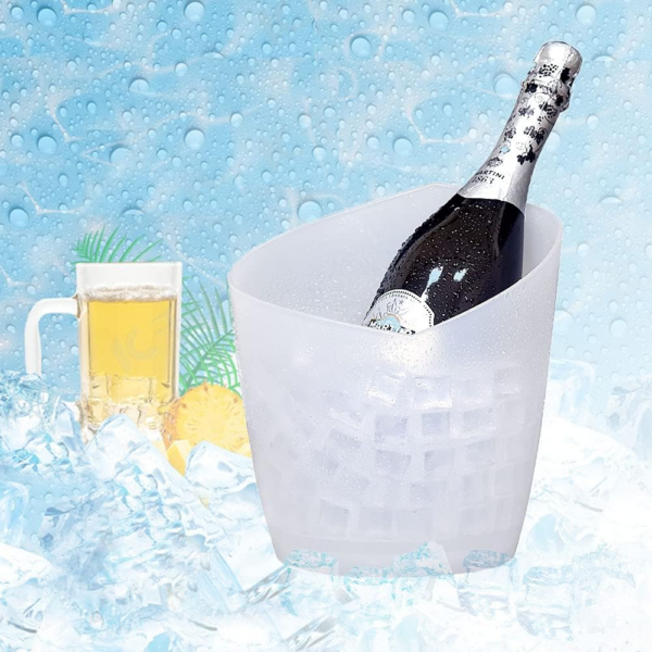LED Ice Bucket,  Upgraded 5L Large Capacity Lighted Ice Bucket with Automatic 7 Colors Changing for Party/Home/Bar/ KTV Club, Waterproof Wine Ice Bucket Beer Drink Containers (Battery-Powered) - Image 5
