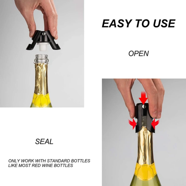 4 Pack Champagne Stopper Bottle Cap Stopper for Champagne Vacuum Sealed Wine Bottle Stopper - Image 6