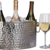 3-Bottle Wine Chiller Ice Bucket | Keeps Wine & Champagne Bottles Cold without Touching Ice | Handcrafted Artisan Design | Patented Technology | Stainless S