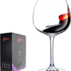 Red Wine Glass, Large Balloon Bowl, Lead-Free Crystal, Long Stem, Thin Rim, 22-Ounces, Set of 4