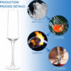 Champagne Flutes, Crystal Champagne Glasses, Champagne Glass-Set of 4, Hand Blown Lead-Free Crystal Sparkling Wine Glass Stemware Set Dishwasher Safe-8.5 Oz Ideal for Any Catered Events - Image 3