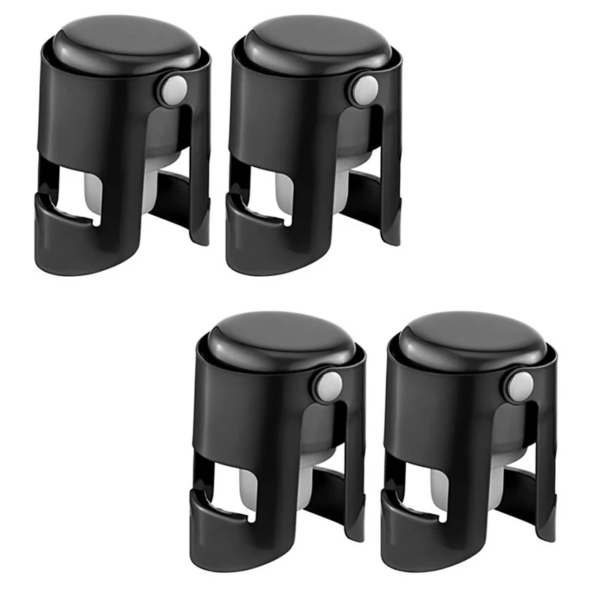 4 Pack Champagne Stopper Bottle Cap Stopper for Champagne Vacuum Sealed Wine Bottle Stopper - Image 2