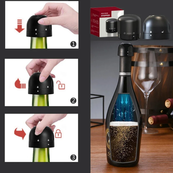 Bar Wine Bottle Stopper Wine Bottle Plug Champagne Stoppers Bottle Wine Stoppers for Bottles Wine Vacuum Pump Bottle - Image 6