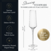 Classy Champagne Flutes - Hand Blown Crystal Champagne Glasses - Set of 4 Elegant Flutes - Gift for Wedding, Anniversary, Christmas - 8Oz, Clear - Image 3